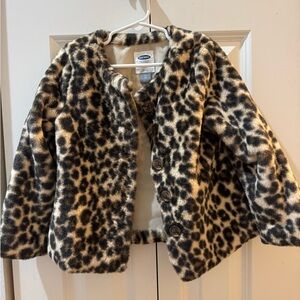 Old Navy Kids Leopard Faux Fur Coat